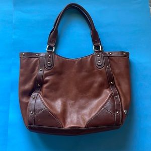 Cole Haan brown leather tote satchel